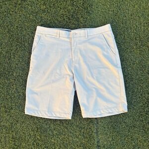 johnnie-O Men's Performance Shorts Tan Size 35 Golf Casual Stretch 35x9